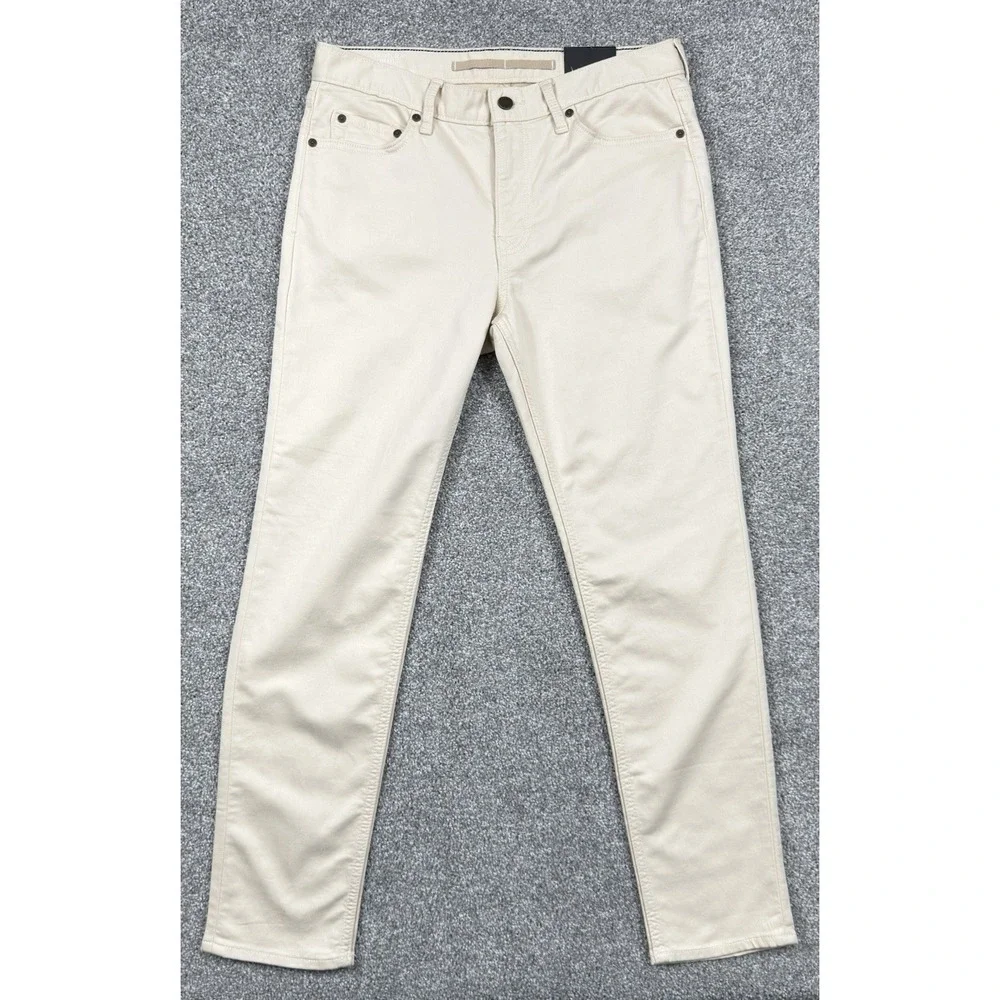 Banana Republic Travel Jeans Mens 31x30 Slim Fit Cream Stretch Pants NWT